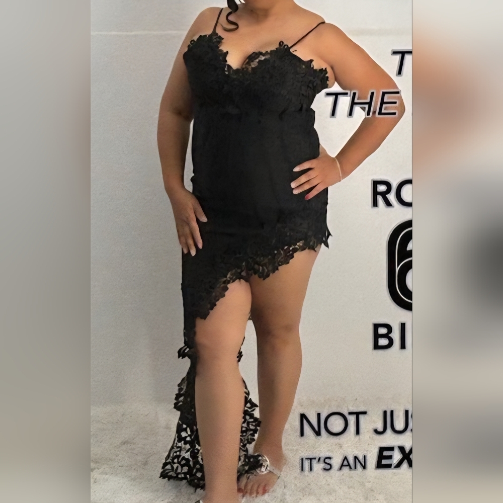 Fashion Nova Black High Low Dress